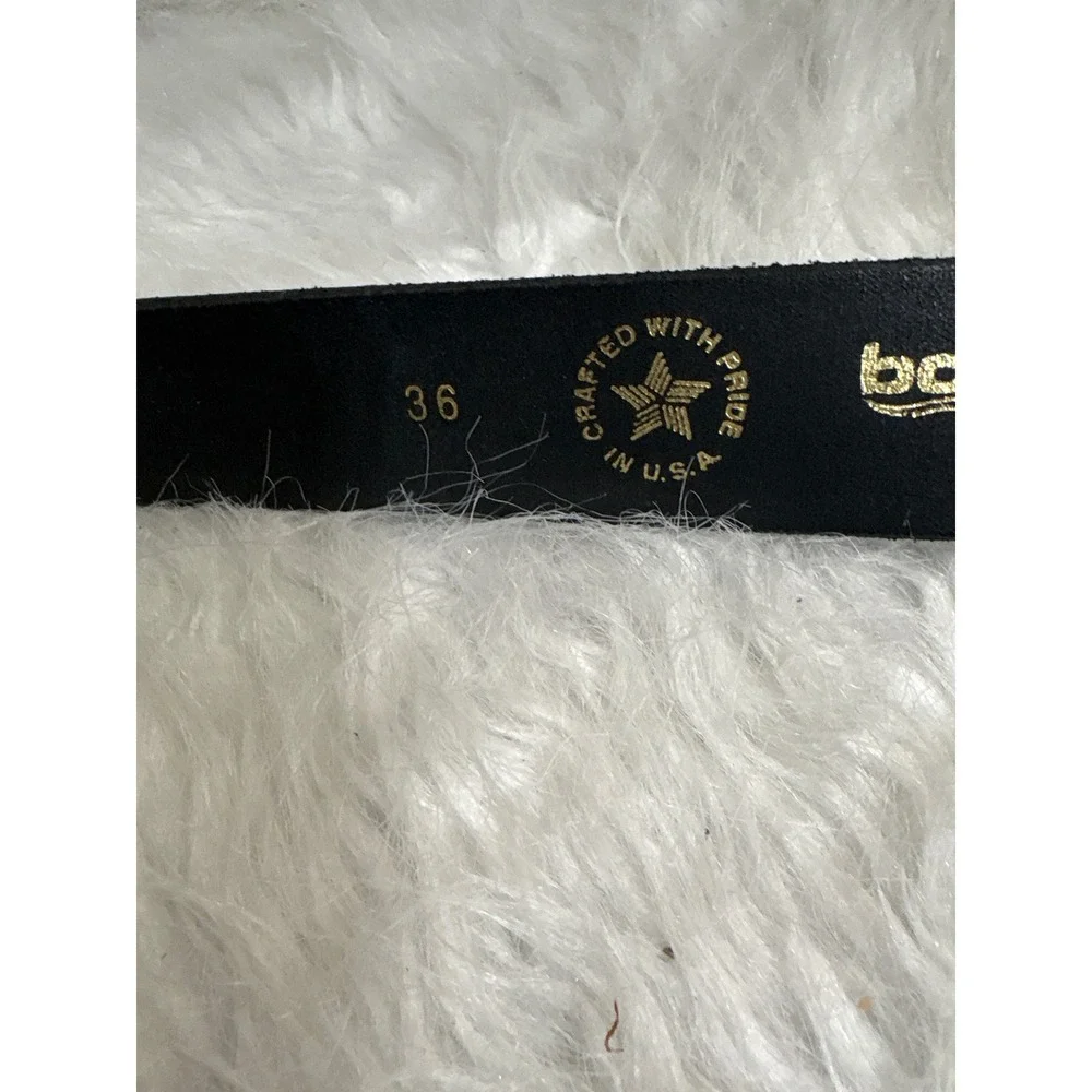Boston Leather 6601 Mens Black Leather Uniform Belt USA Made USPS Approved 36